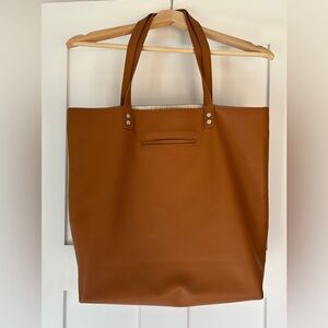Faux Leather Tote Bag